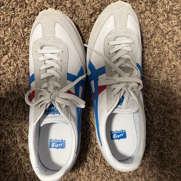 Onitsuka Tiger by Asics Beige and Blue Women's Sneakers - Picture 5 of 5